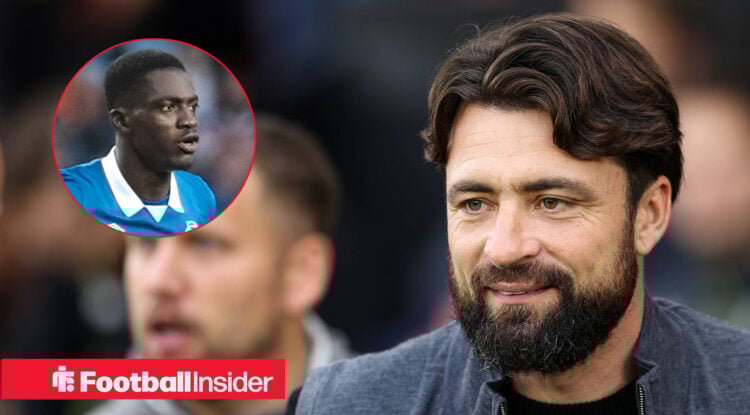 Rangers manager Russell Martin alongside a header shot of defender Nasser Djiga