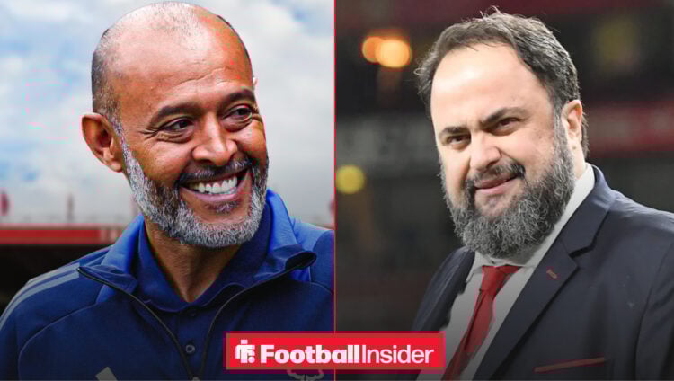 Nuno Espirito smiles alongside Evangelos Marinakis