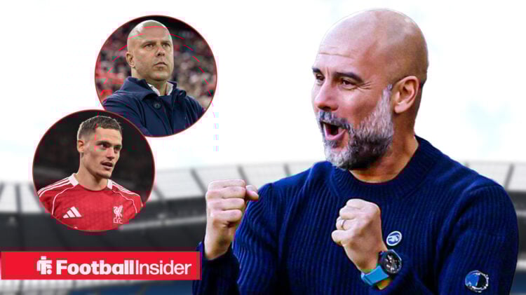 Man City's Pep Guardiola and Liverpool duo Arne Slot and Florian Wirtz