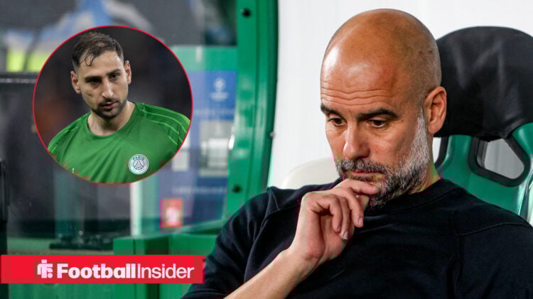 Man City boss Pep Guardiola and PSG's Gianluigi Donnarumma
