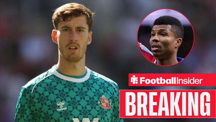 Sunderland's Robin Roefs looks ahead with teammate Reinildo right inset looking at him