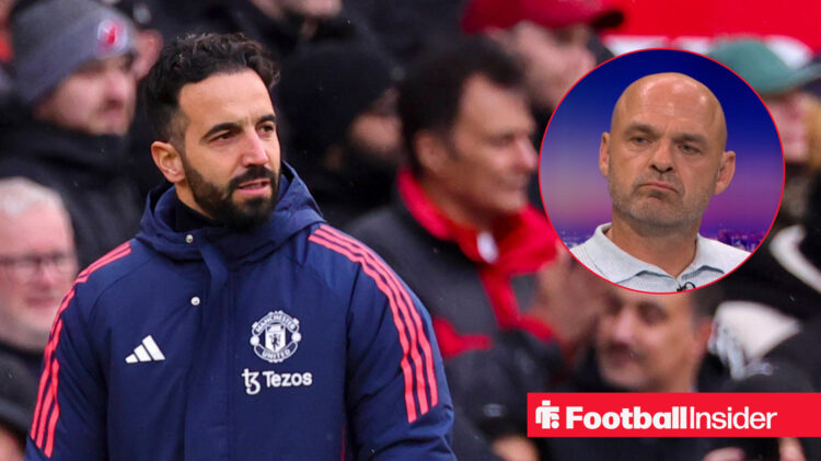 An image of Manchester United boss Ruben Amorim next to a headshot of Match of the Day pundit Danny Murphy