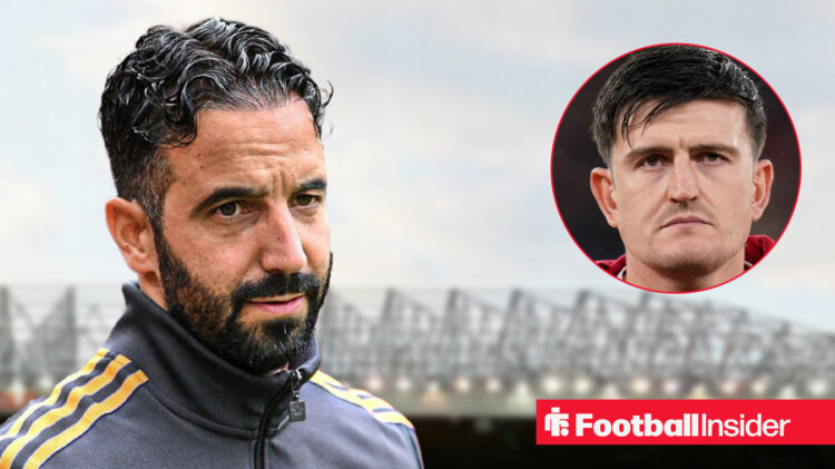 Man United manager Ruben Amorim, defender Harry Maguire