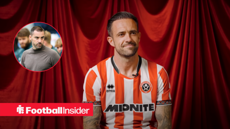 Sheffield United boss Ruben Selles in a circular frame next to new signing Danny Ings