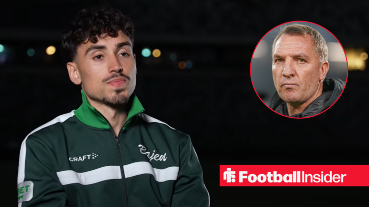 Sebastian Tounekti in an interview, Brendan Rodgers in a circular inset