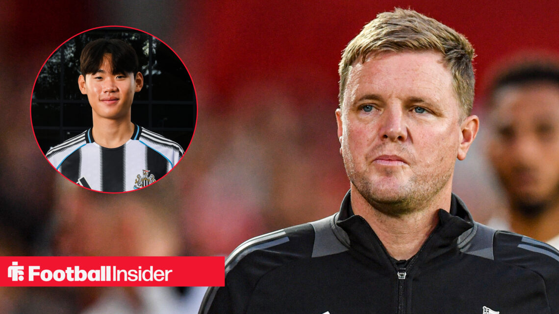 Newcastle United's Seung-soo Park and Eddie Howe