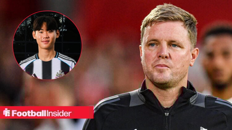 Newcastle United's Seung-soo Park and Eddie Howe