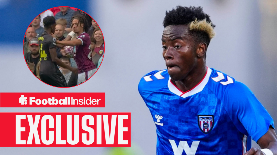 Simon Adingra running, Sunderland star hitting Hannibal Mejbri in circular insets