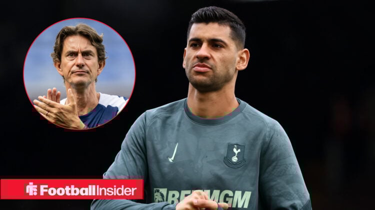 Thomas Frank and Cristian Romero Tottenham