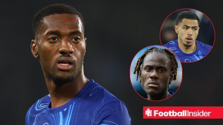 Chelsea defenders Tosin Adarabioyo, Trevoh Chalobah, Levi Colwill