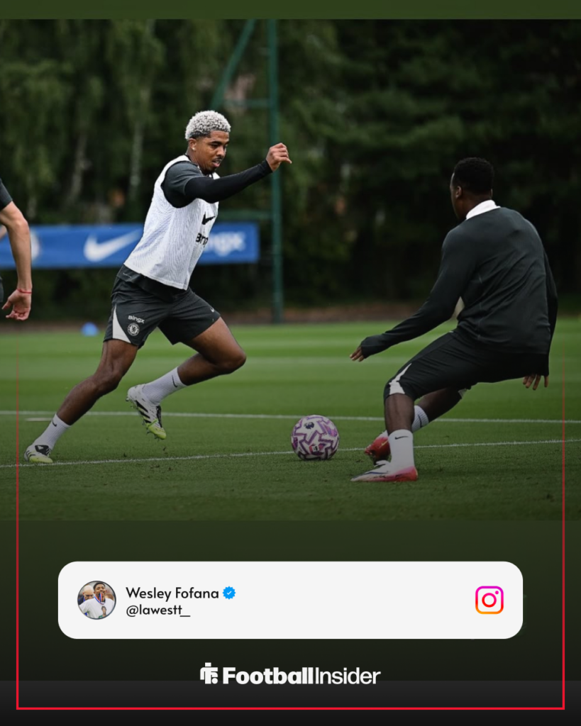 Weslley Fofana in training on Instagram