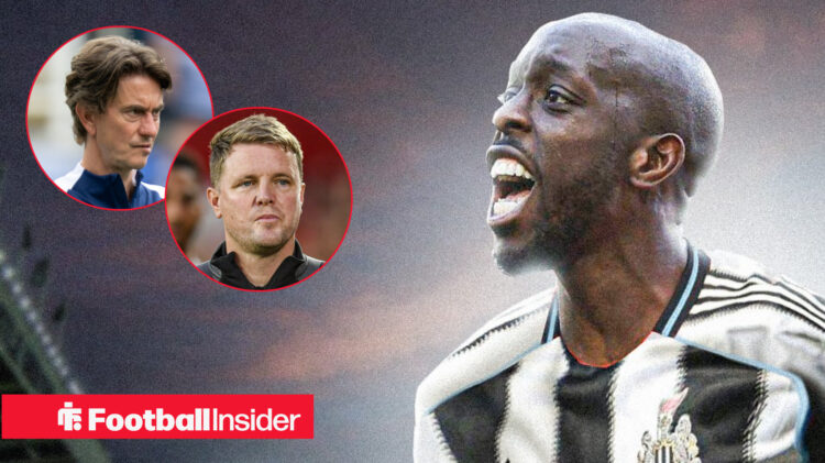 Brentford star Yoane Wissa being looked at by Newcastle manager Eddie Howe and Tottenham manager Thomas Frank