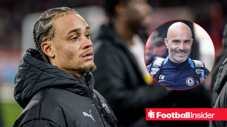 RB Leipzig's Xavi Simons, Chelsea boss Enzo Maresca