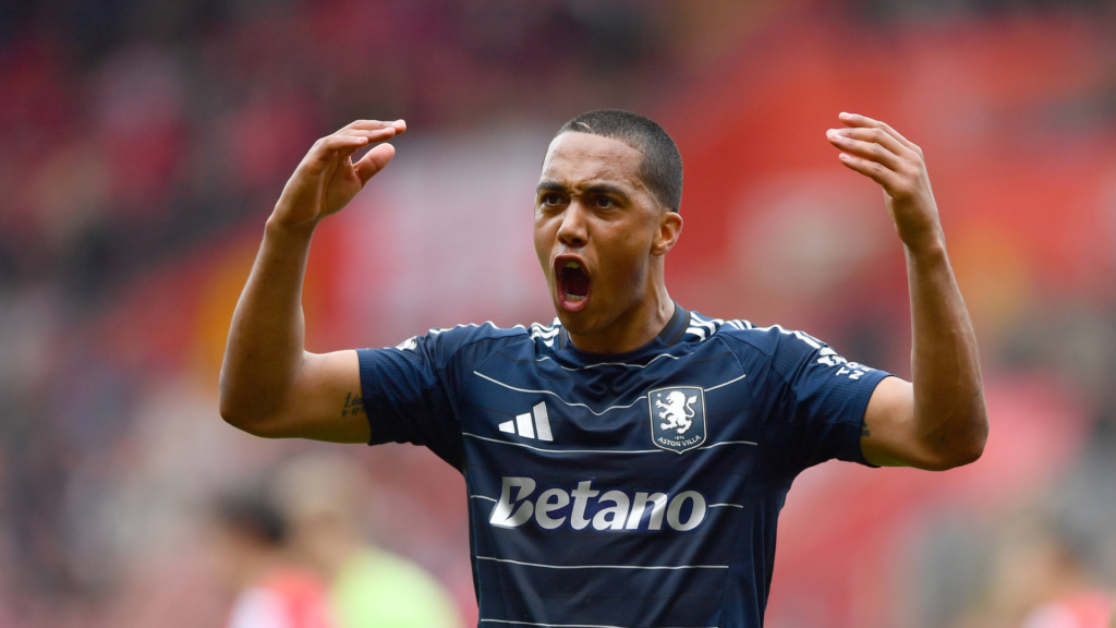 Youri Tielemans in action for Aston Villa