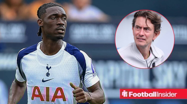 Yves Bissouma and Thomas Frank at Tottenham
