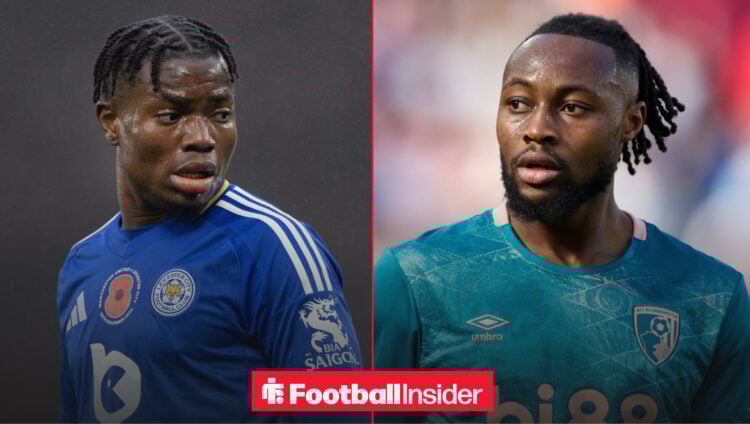 Abdul Fatawu and Antoine Semenyo in action for Leicester City and Bournemouth respectively