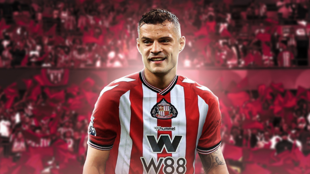 Grant Xhaka in Sunderland's home kit