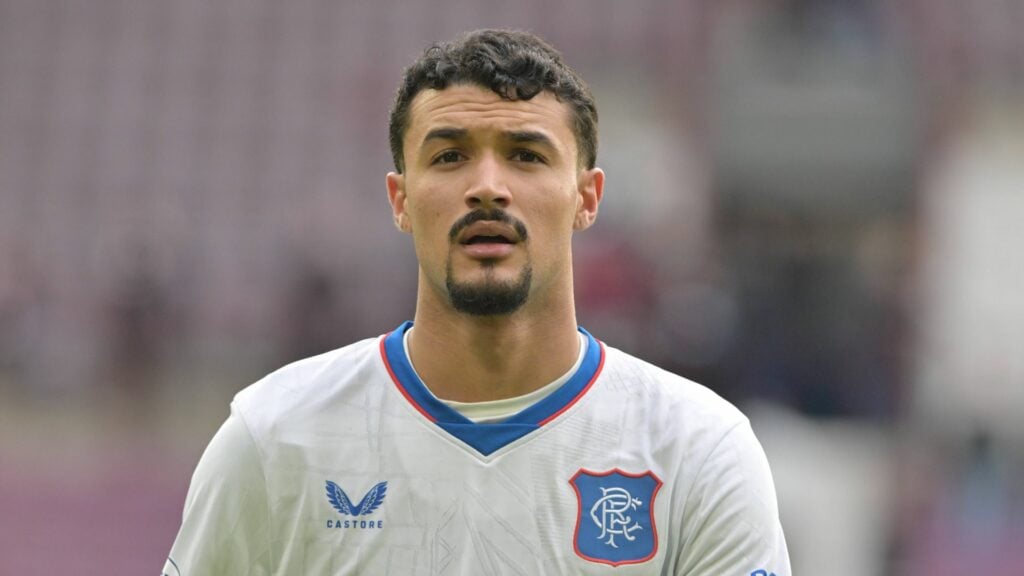 Rangers defender Jefte pictured during an away game.