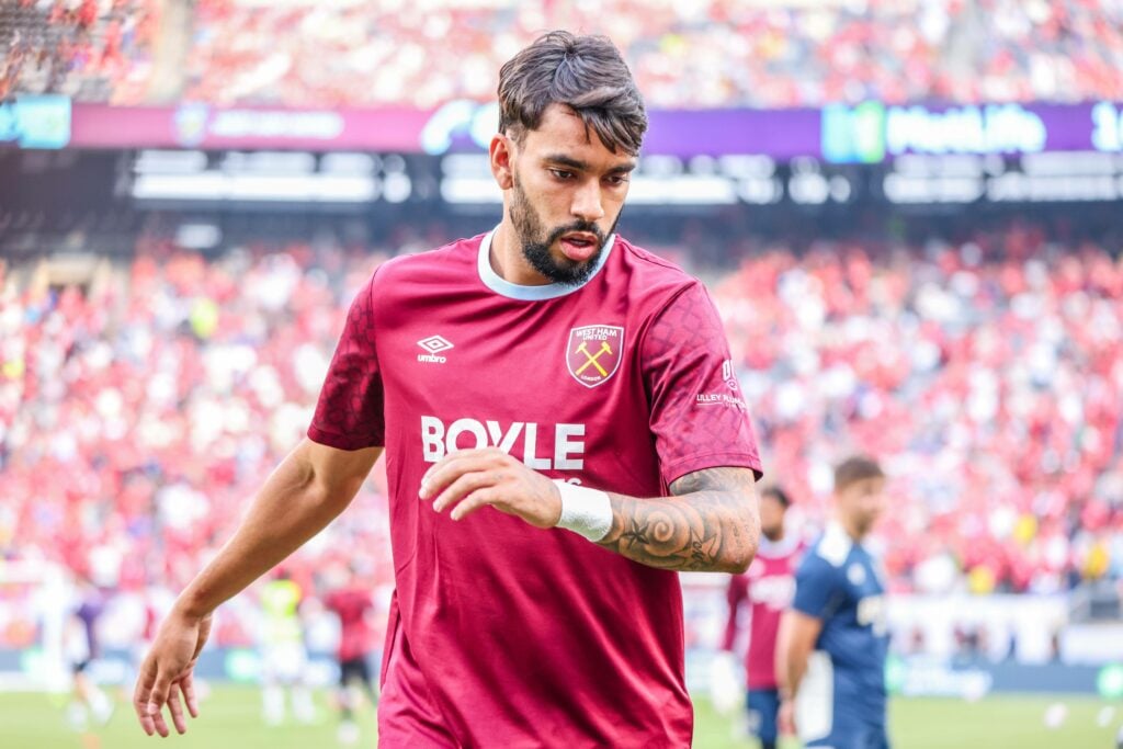 West Ham midfielder Lucas Paqueta