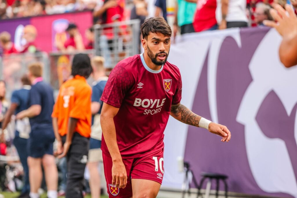 Lucas Paqueta in action for West Ham