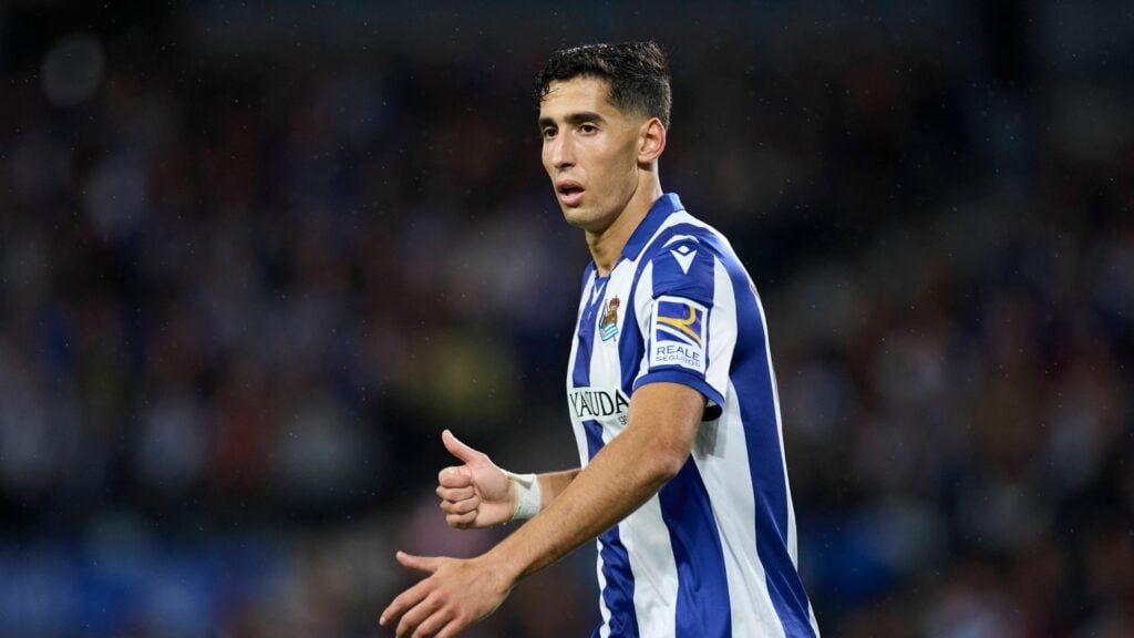 Nayef Aguerd in a Real Sociedad kit