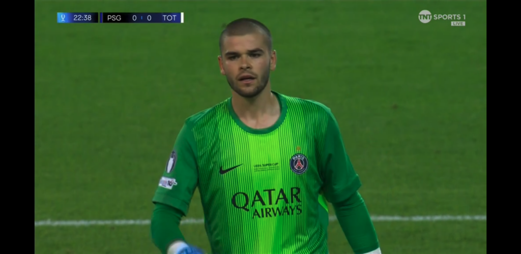 Lucas Chevalier in action for PSG