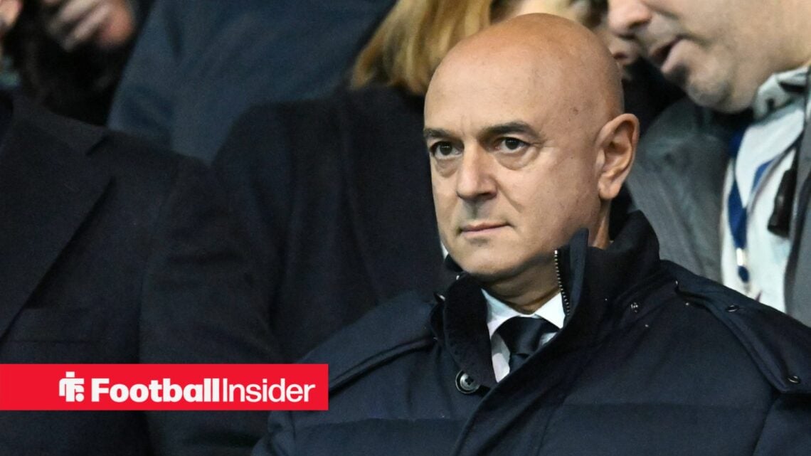 Daniel Levy sat in the press box at Tottenham
