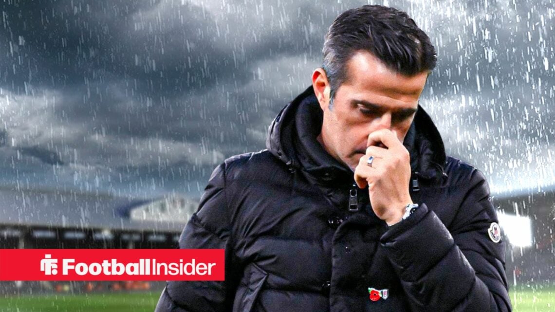 Marco Silva looking dismayed on the Craven Cottage touchline