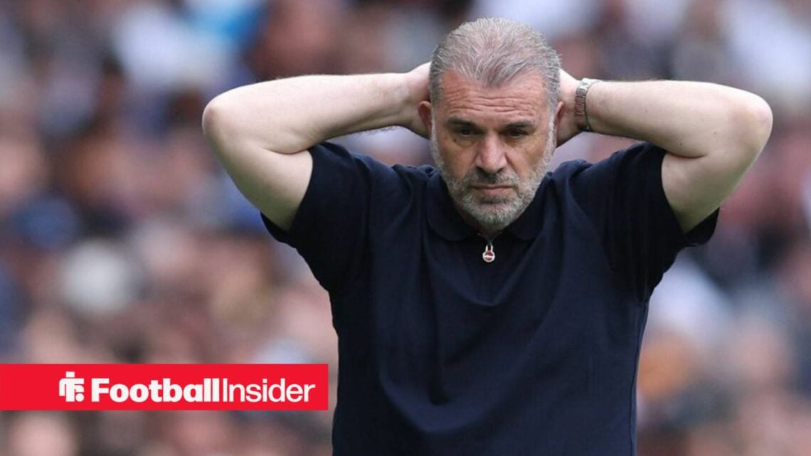 Ange Postecoglou holds his head in his hands