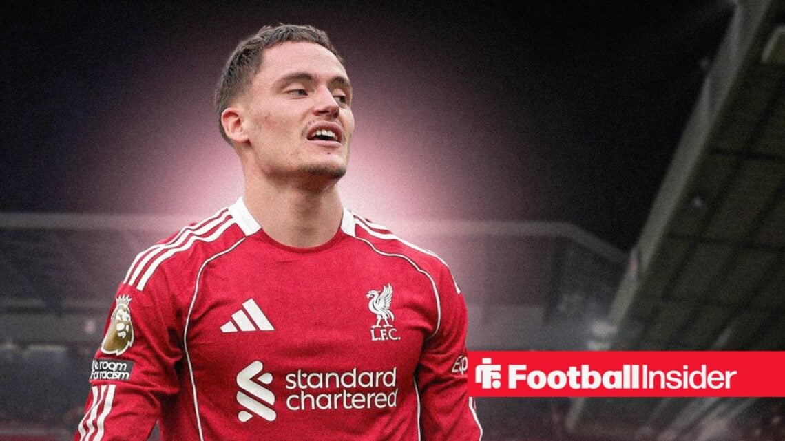 Florian Wirtz looks frustrated in action for Liverpool