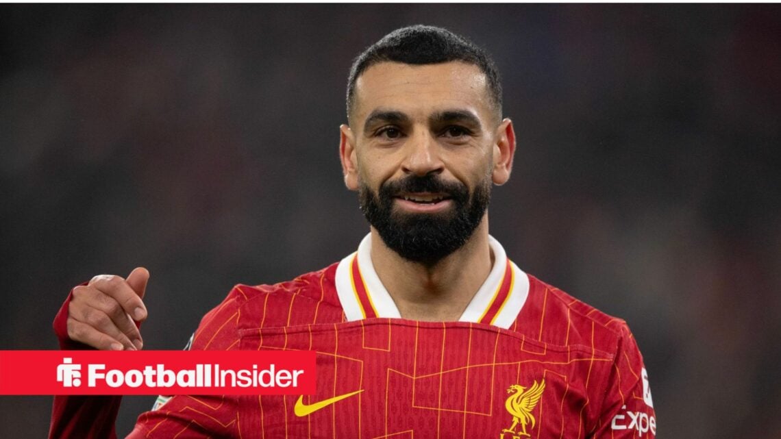 Mohamed Salah looks delighted after scoring for Liverpool