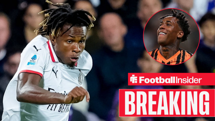 Samuel Chukwueze in action for AC Milan, Shakhtar Donetsk winger Kevin in a circular inset