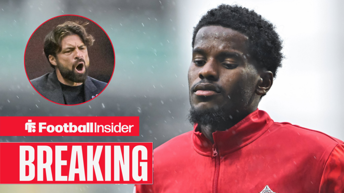 Pierre Ekwah in action for Sunderland as Russell Martin shouts from a circular inset