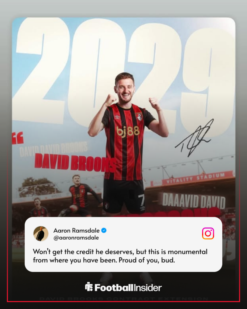 Aaron Ramsdale's message to David Brooks