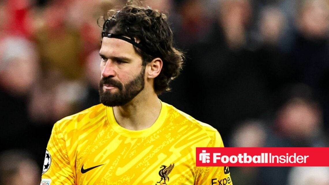 Alisson Becker in action for Liverpool