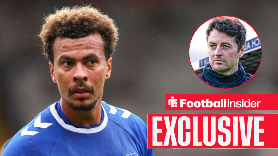 Dele Alli at Everton, Ryan Mason in a circular inset