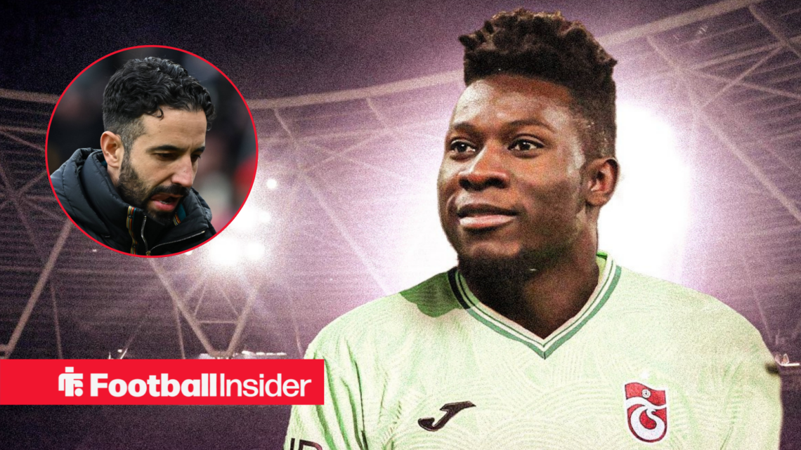 Andre Onana in Trabzonspor shirt with Ruben Amorim inset