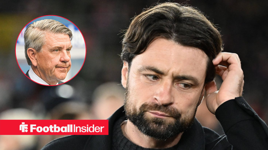 Andrew Cavenagh on the left looking annoyed with Russell Martin looking sad on the right as Rangers manager
