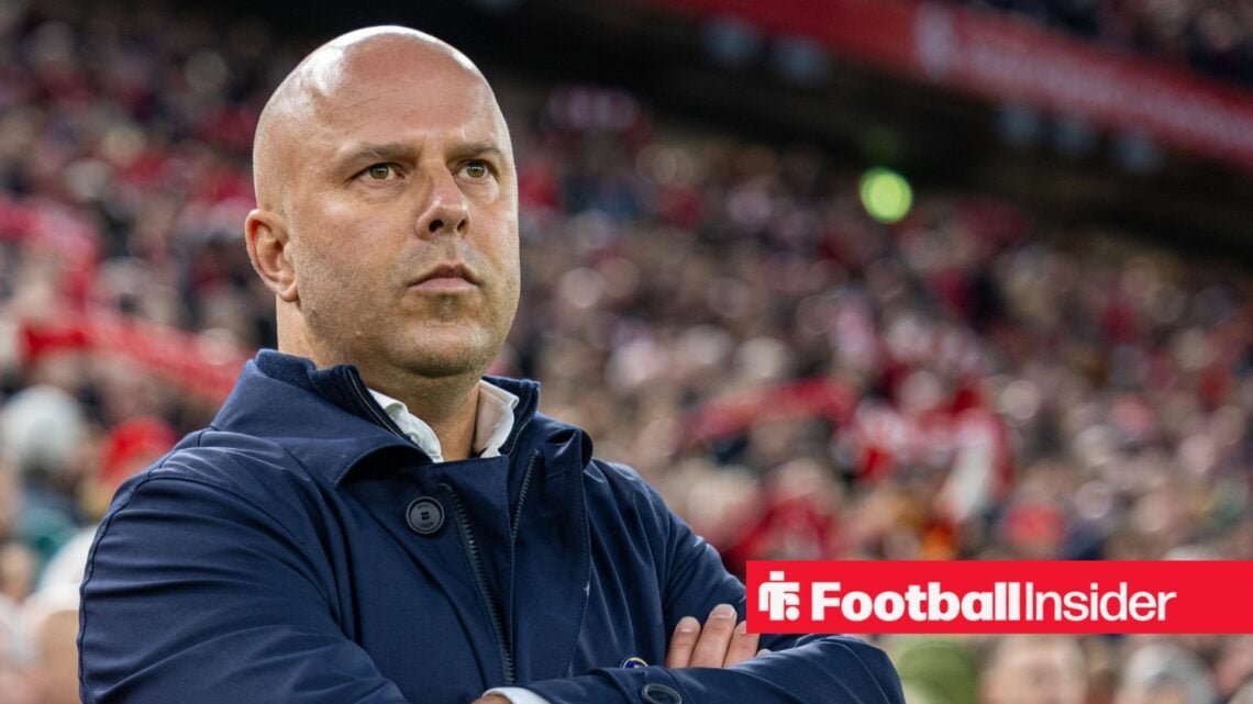 Arne Slot on the sidelines at Anfield