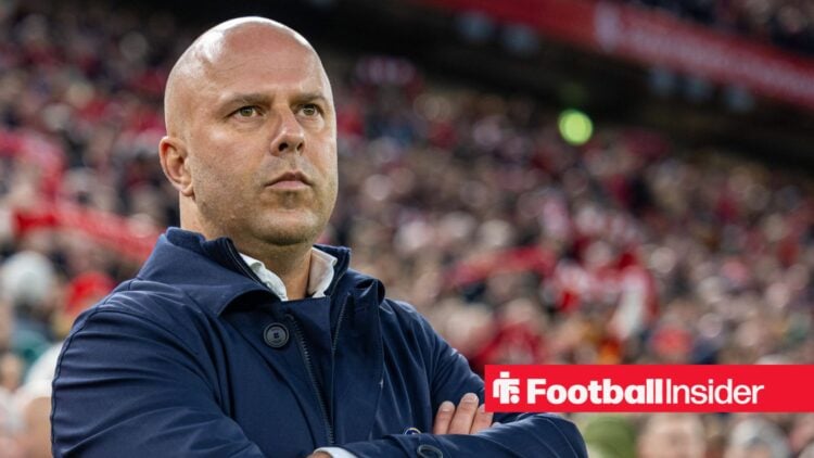 Arne Slot on the sidelines at Anfield