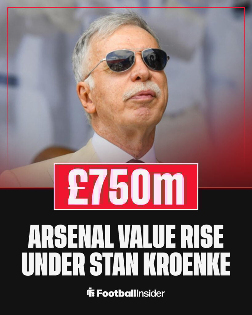 Arsenal value rise under Stan Kroenke