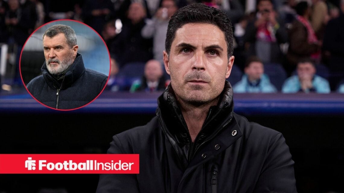 Arsenal boss Mikel Arteta with Roy Keane inset