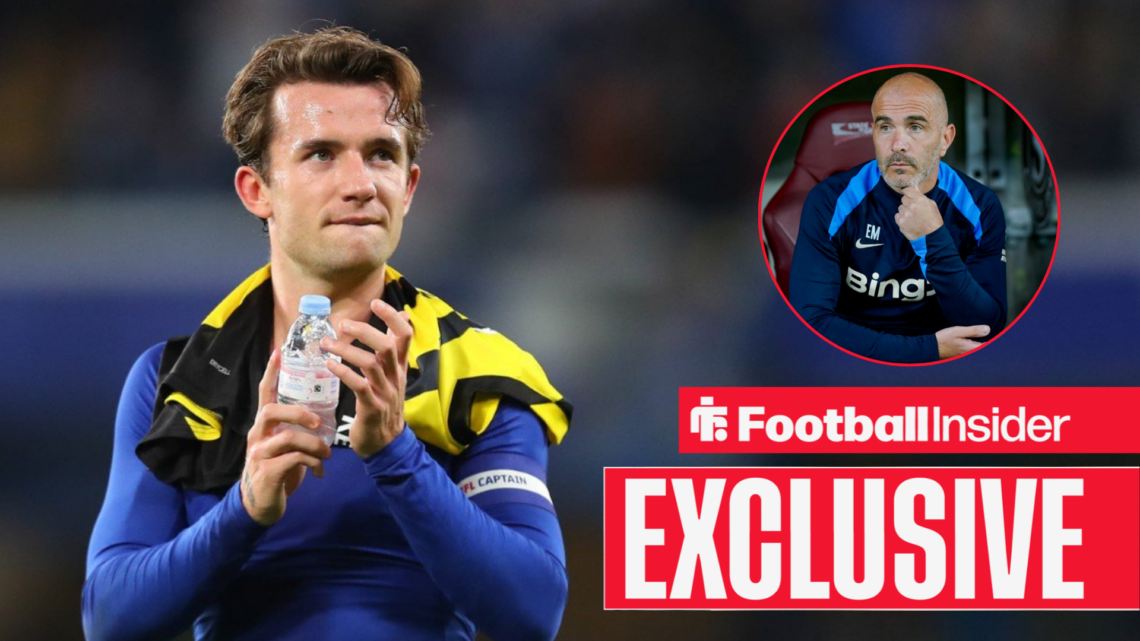 Ben Chilwell clapping, Enzo Maresca in a circular inset, exclusive news banner