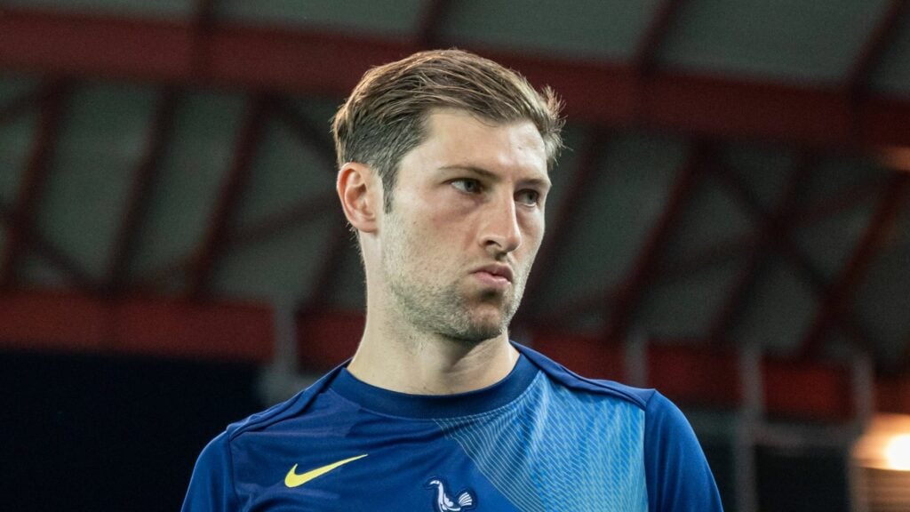 Ben Davies in Tottenham training