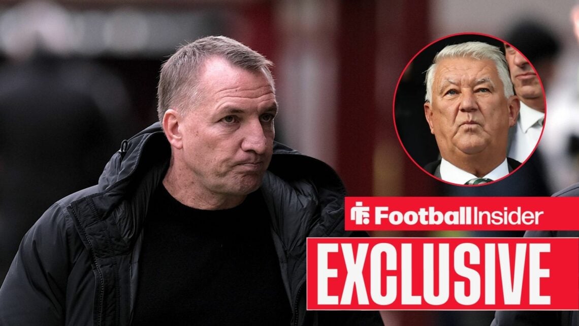 Peter Lawwell focused on right with Brendan Rodgers serious on the left
