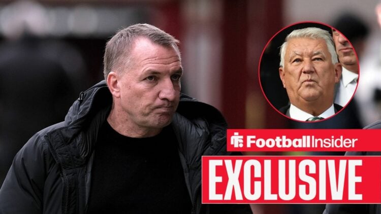 Peter Lawwell focused on right with Brendan Rodgers serious on the left
