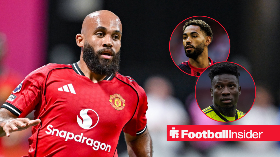 Bryan Mbeumo with Man United shirt with Matheus Cunha and Andre Onana