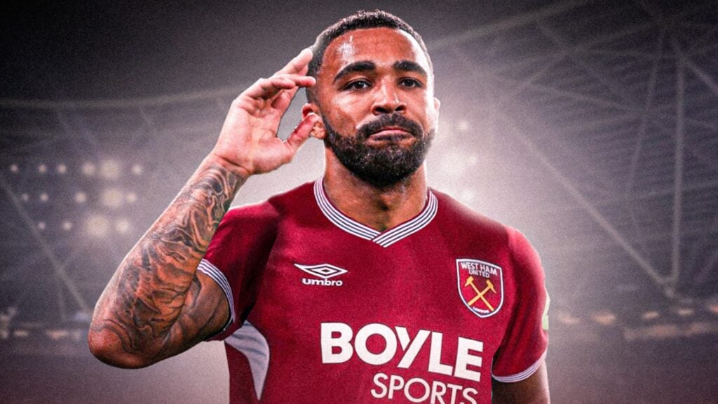 Callum Wilson in a West Ham home shirt