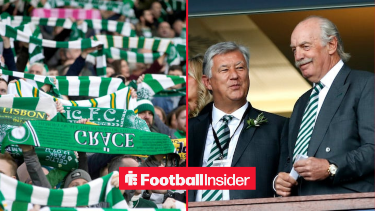 Celtic fans, Dermot Desmond and Peter Lawwell