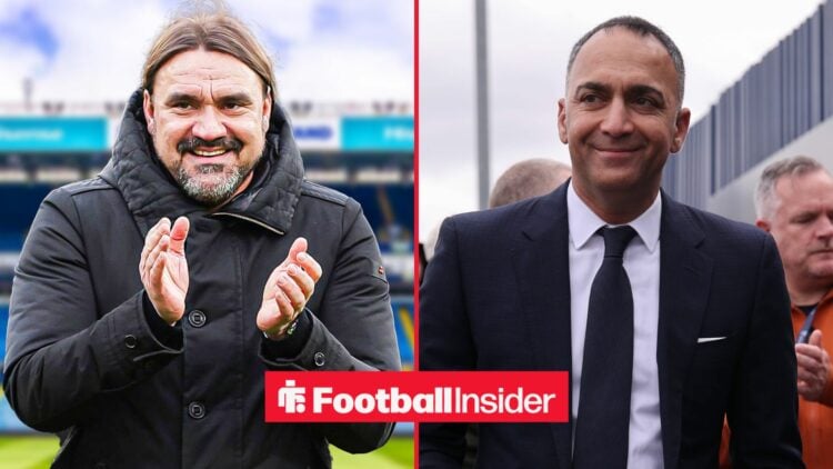 Daniel Farke clapping alongside Paraag Marathe smiling
